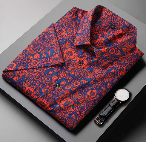 Men's Boho Floral Chemise