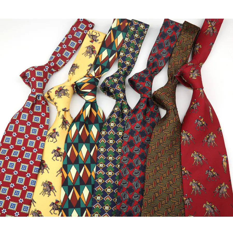 Retro Floral Elegance 9CM Tie