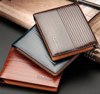 Compact Wood-Textured Wallet