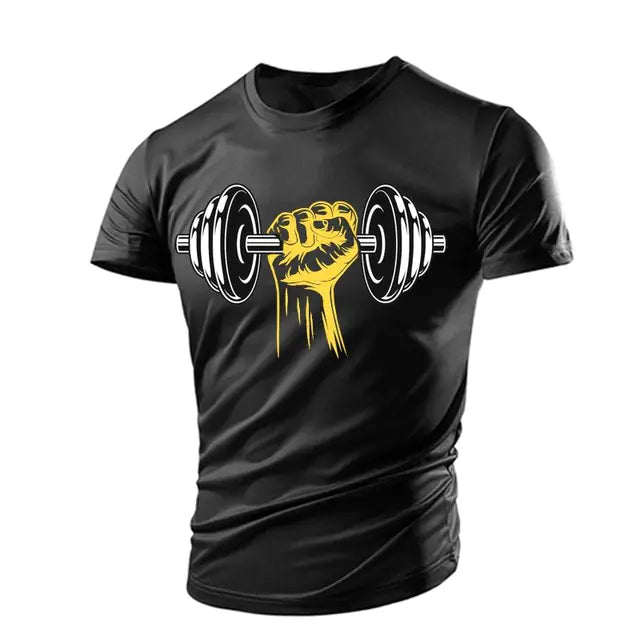 3D Gym Print Men's Polyester Tee