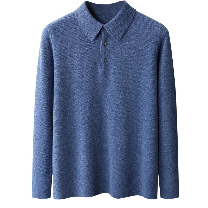 Men's Knit Polo Cardigan