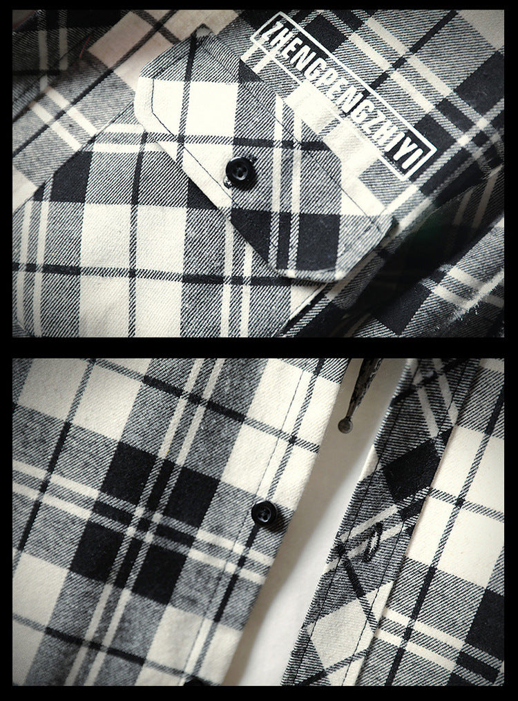 Modern Plaid Slim Shirt for Men