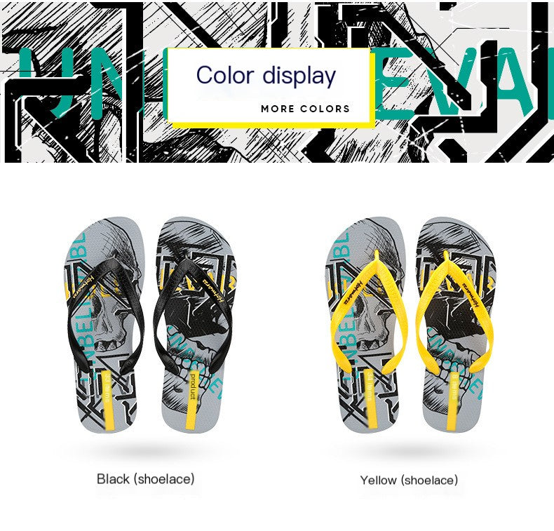 Urban Art Beach Flip Flops - Slip Resistant