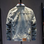 Oversized Distressed Denim Jacket