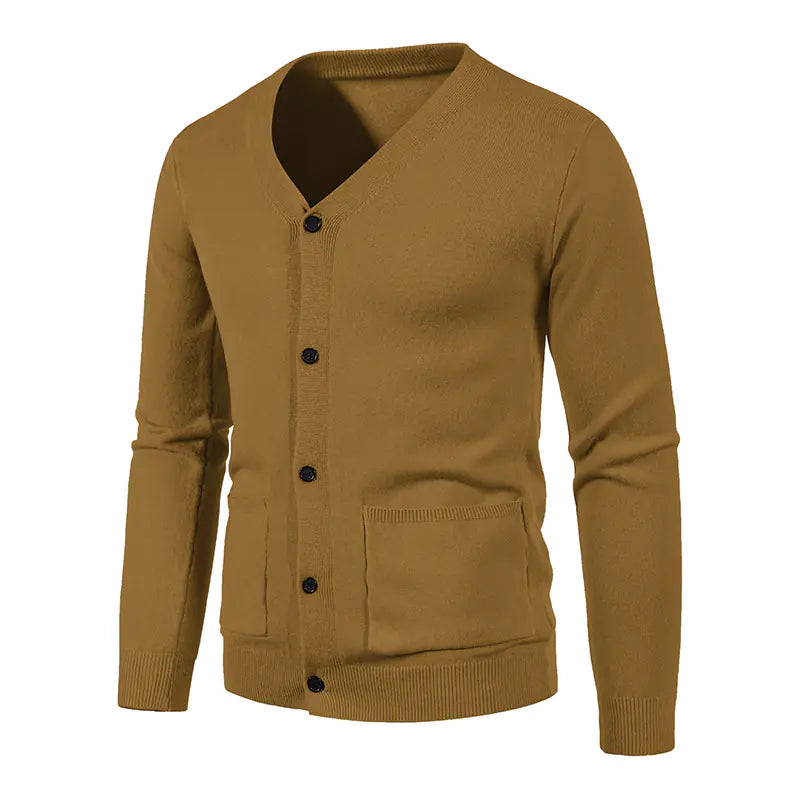 Men's Chic Solid Sweater Jacket