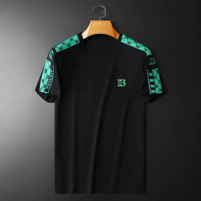 Rhinestone Accent Summer Tee for Men