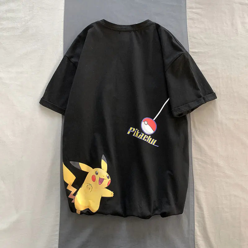 Harajuku Pikachu Cotton Tee for Men