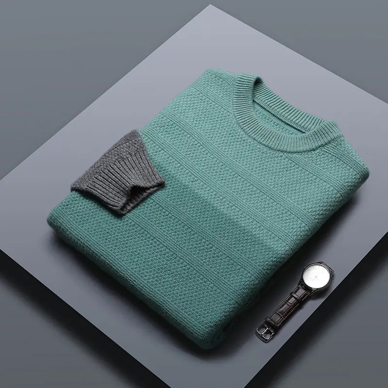 Colorblock Wool Sweater