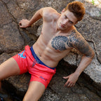 Anemoss Nautical Men's Quick-Dry Swim Trunks