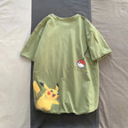 Harajuku Pikachu Cotton Tee for Men