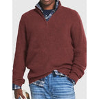 Zip Collar Casual Sweater