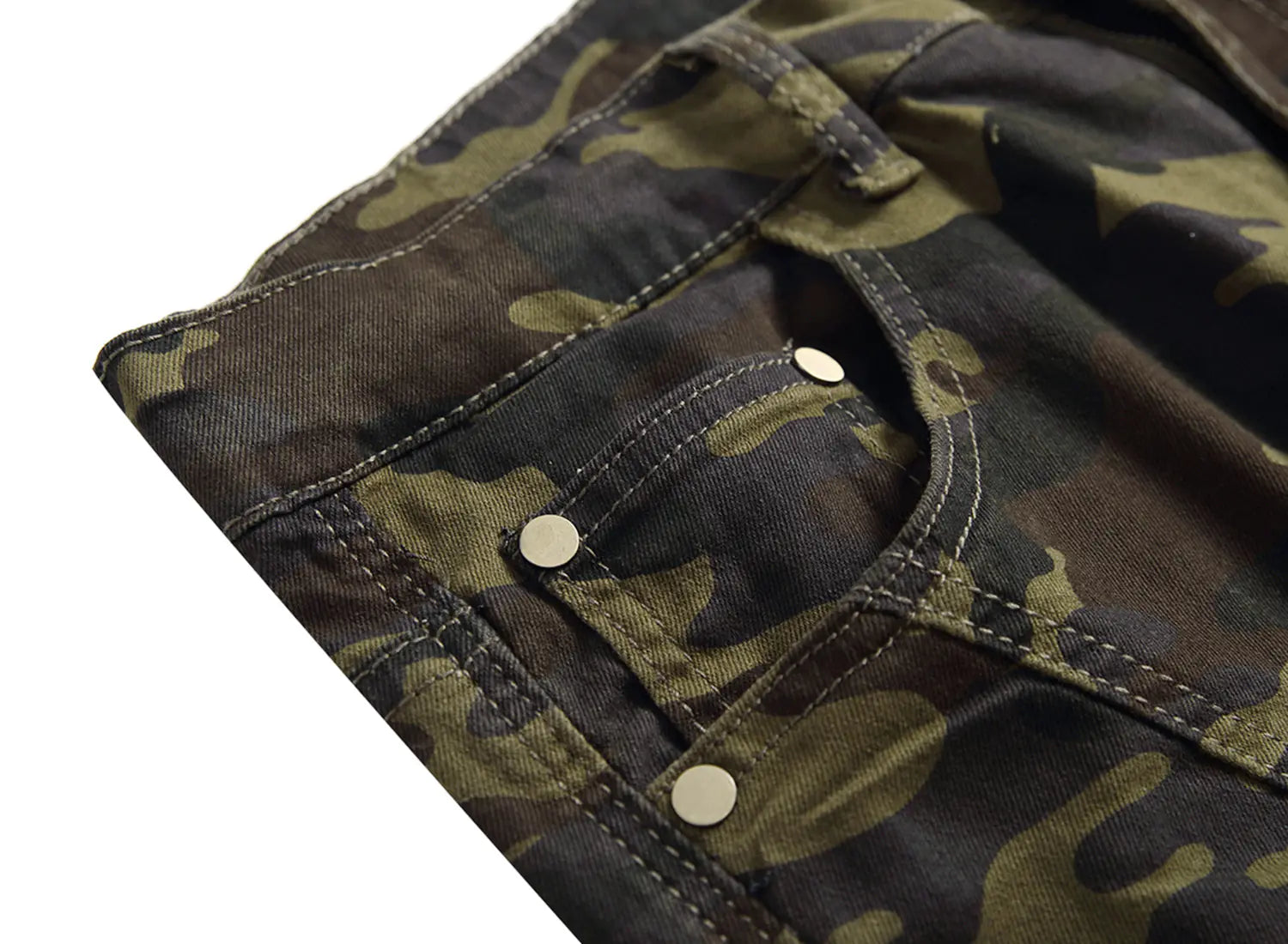 Urban Camo Slim Jeans in Army Green