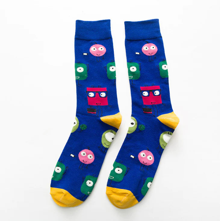 Modern Geometric Cotton Socks