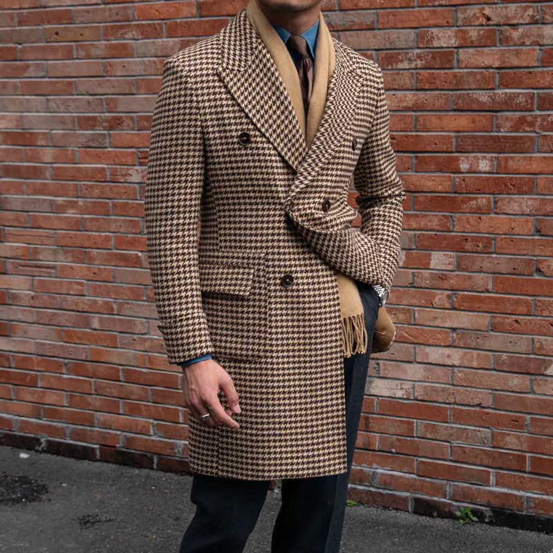 Houndstooth Polo Overcoat