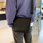 Sleek PU Leather Messenger Bag