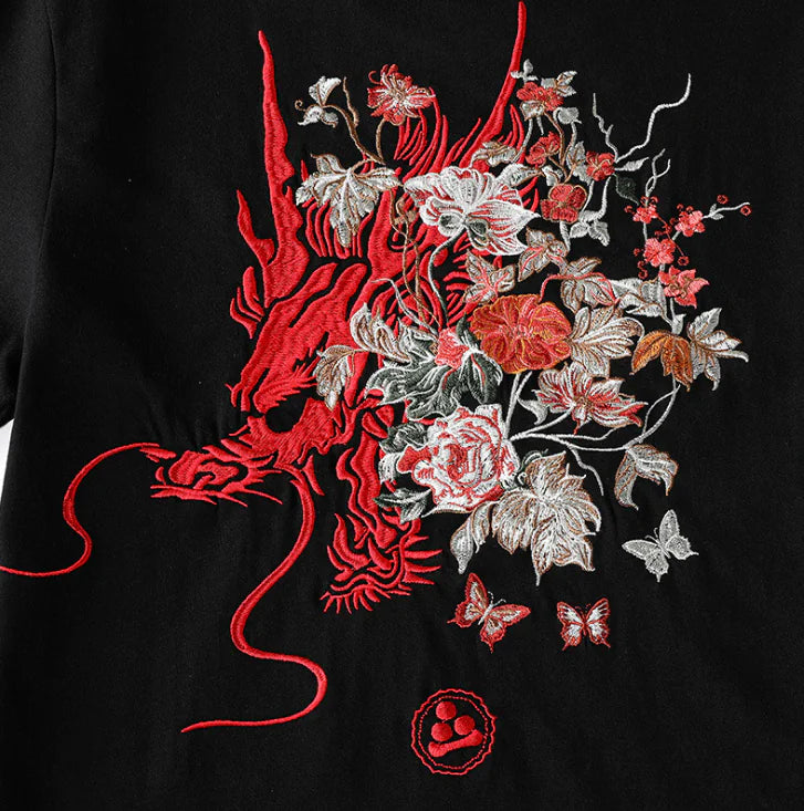 Dragon Emblem Casual Tee for Men