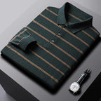 Striped Polo Sweater for Cooler Seasons