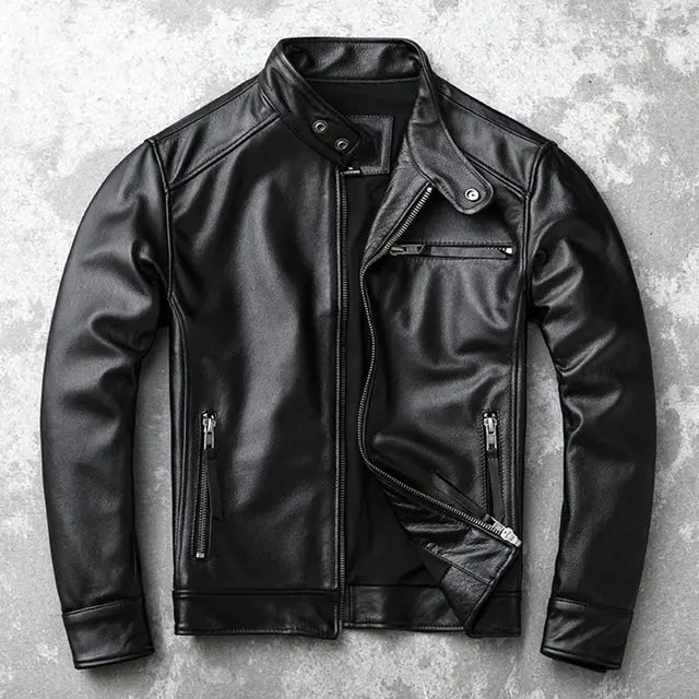 Rustic Brown Biker Leather Jacket