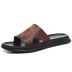 Cowhide Summer Beach Slides