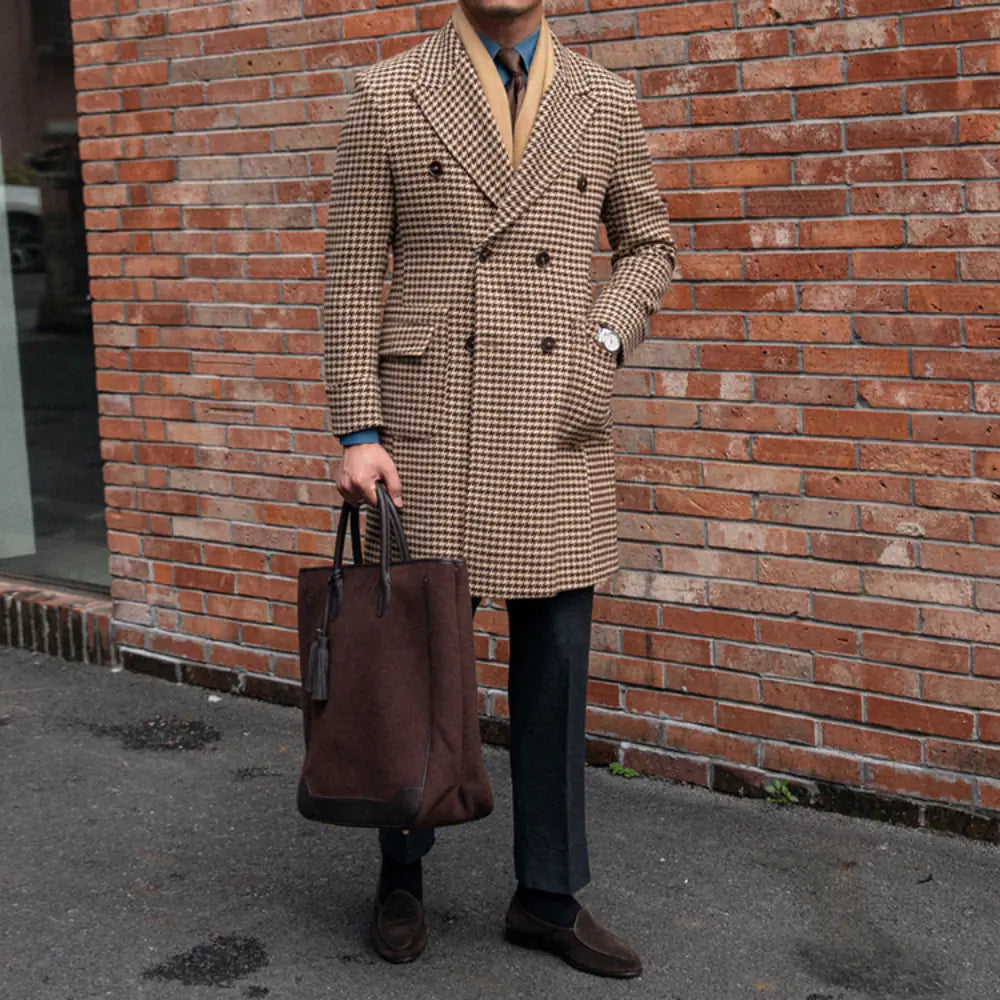 Houndstooth Polo Overcoat