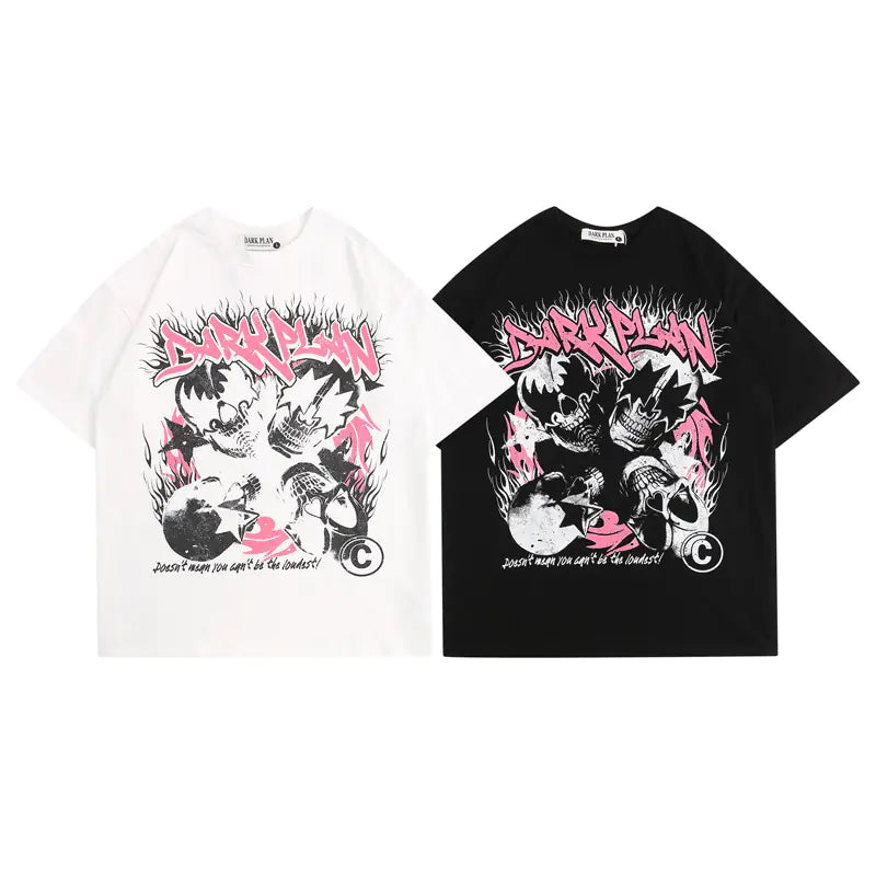 Urban Skull Graffiti Cotton Tee