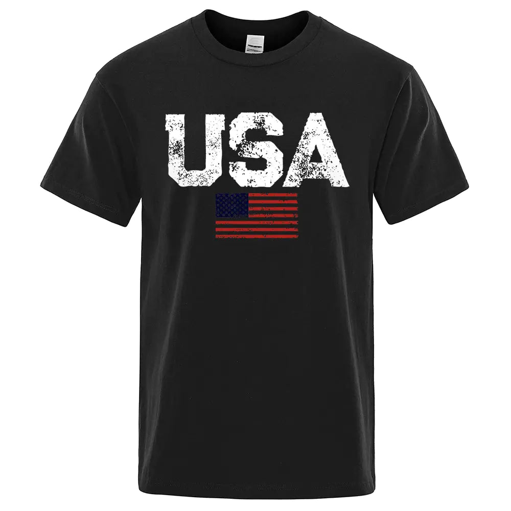 Retro Stars & Stripes Cotton Tee