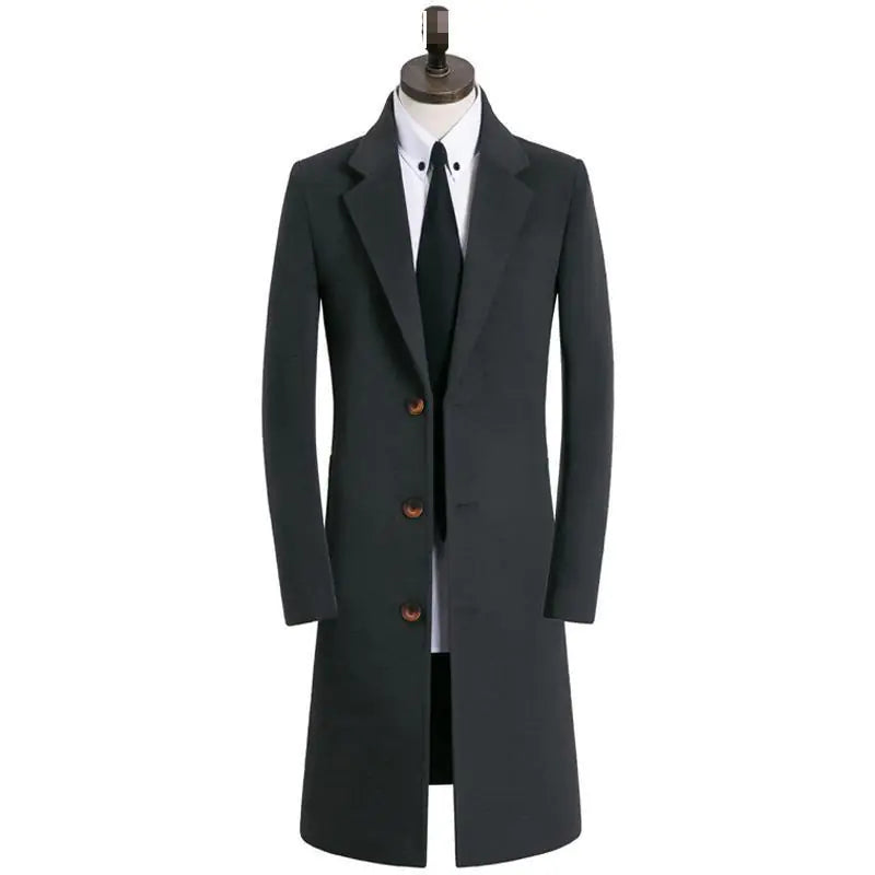 Mid-Length Woolen Coat