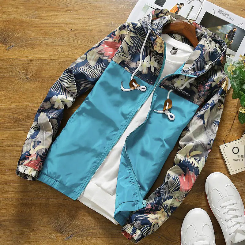 Floral Camo Baseball Jacket