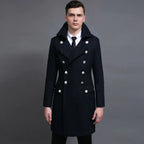 Classic Double-Breasted Woolen Coat