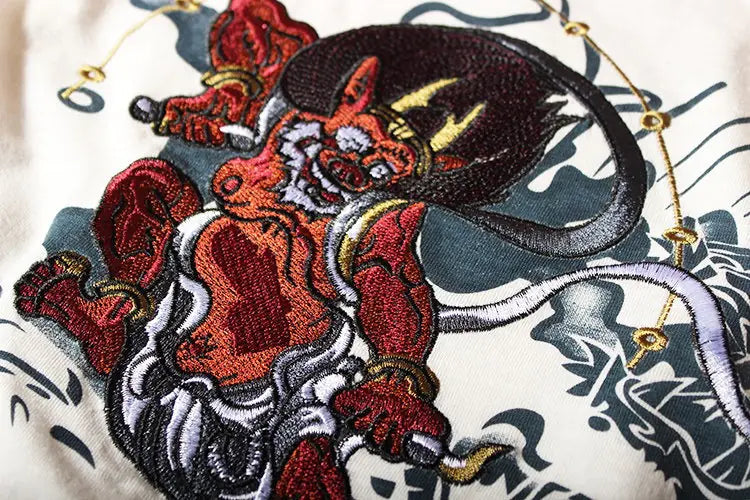 Embroidered Mythical Koi Tee
