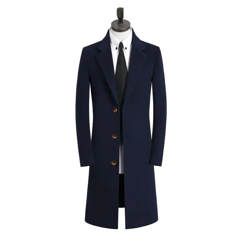 Mid-Length Woolen Coat