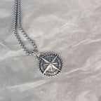 Explorer's Alloy Compass Necklace