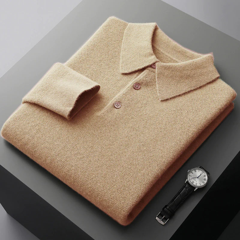 Men's Knit Polo Cardigan