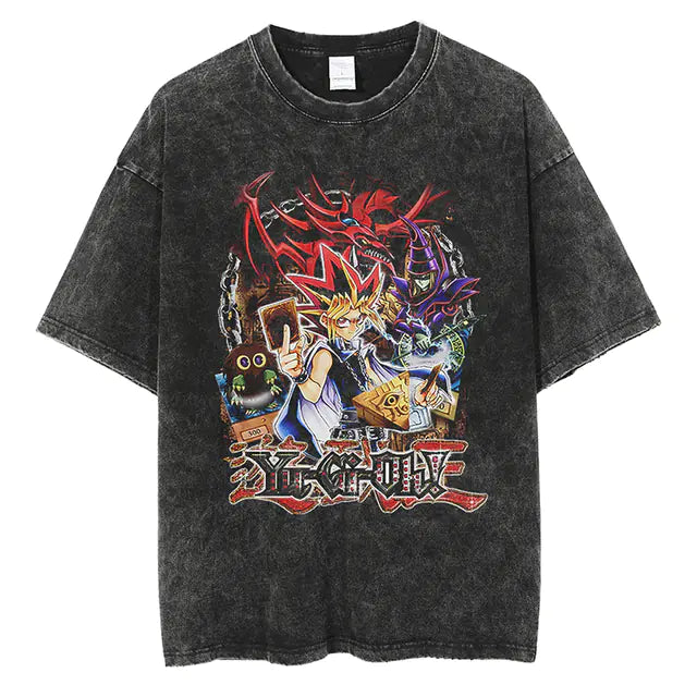 Vintage Yu Gi Oh Graphic T-Shirt for Men