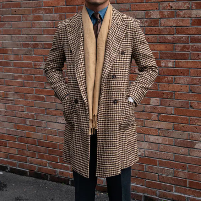 Houndstooth Polo Overcoat