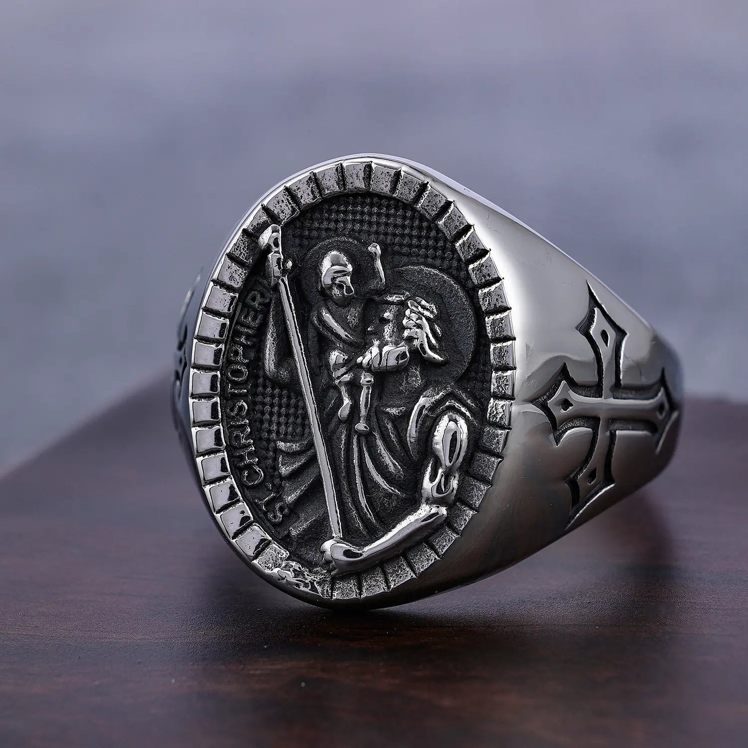 Classic Silver Men's Cross Ring