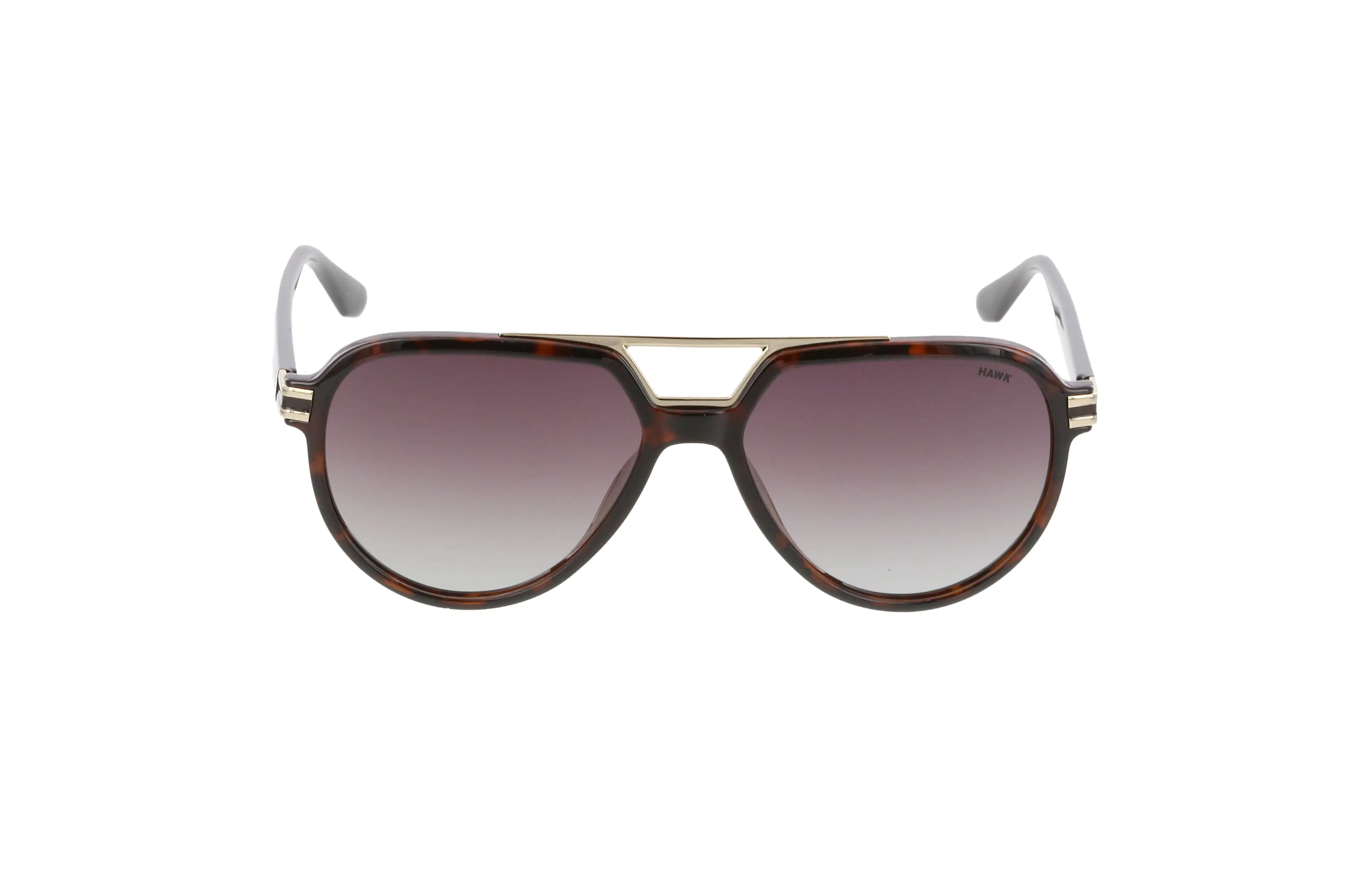 Hawk Geometric Brown Polarized Sunglasses