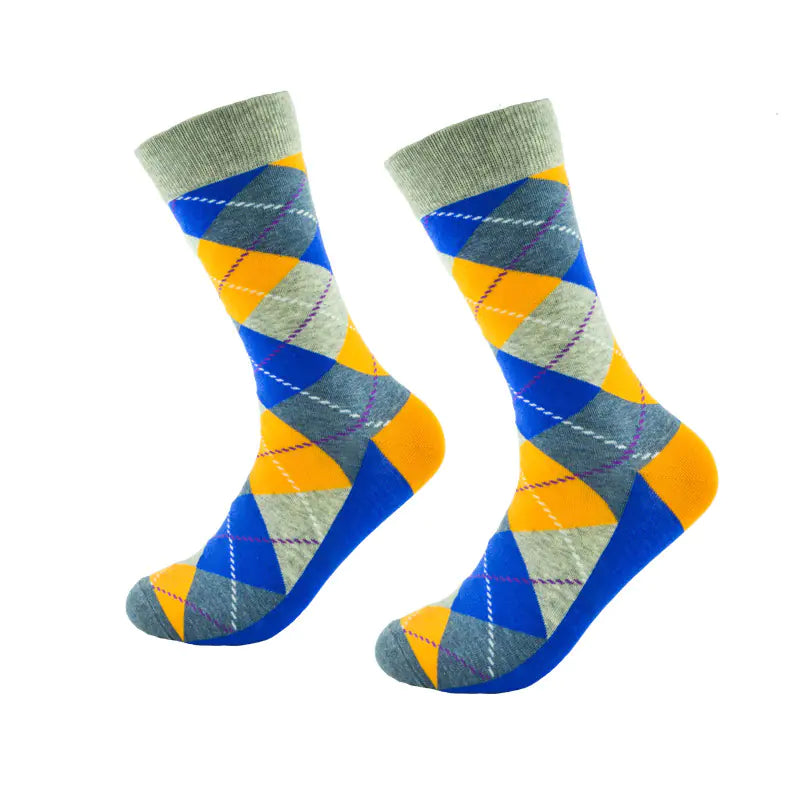 Plaid Jacquard Tube Socks