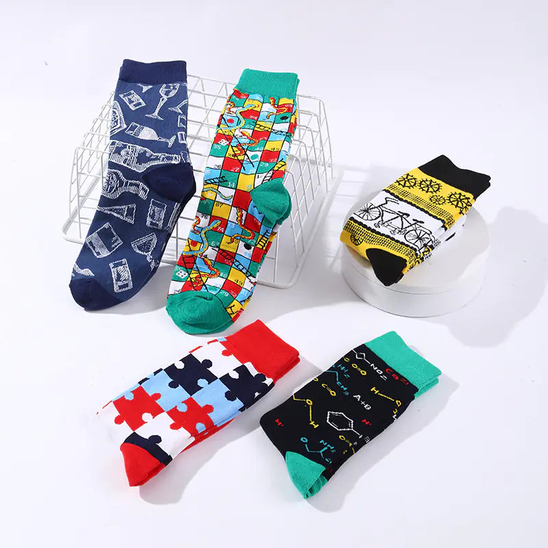 Chic Mid-Calf Jacquard Socks