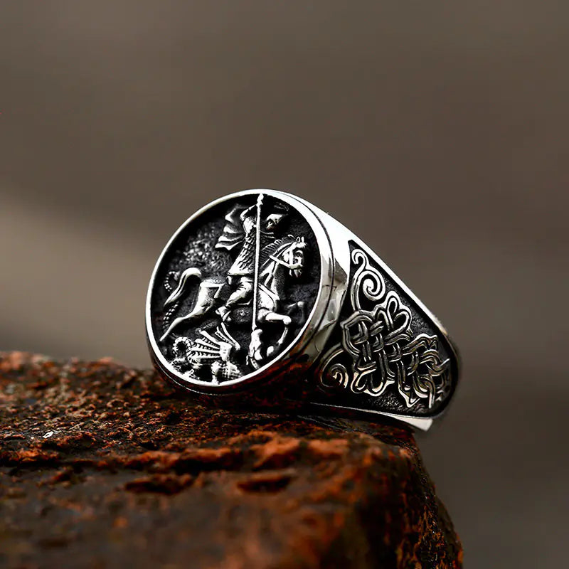 Classic Silver Men's Cross Ring