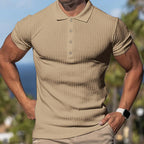 Men's Striped Summer Polo Shirt