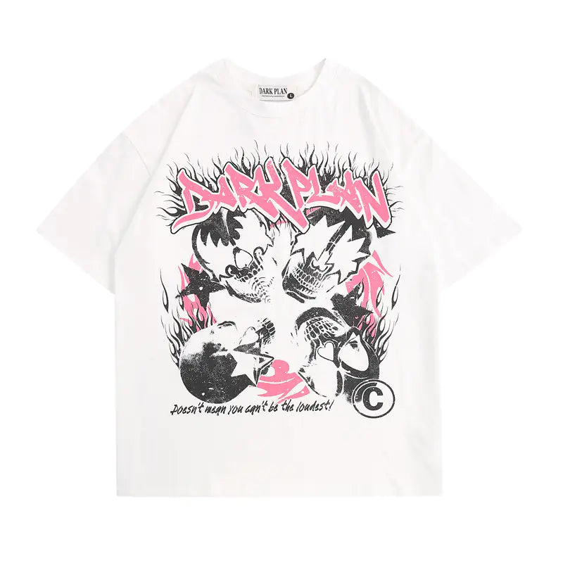 Urban Skull Graffiti Cotton Tee