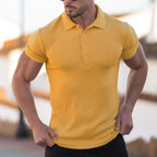Men's Striped Summer Polo Shirt