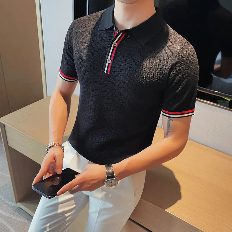 Men's Summer Silk Polo