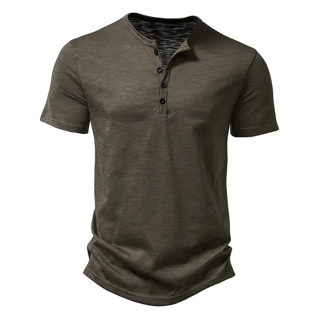 Summer Breeze Cotton Henley Polo