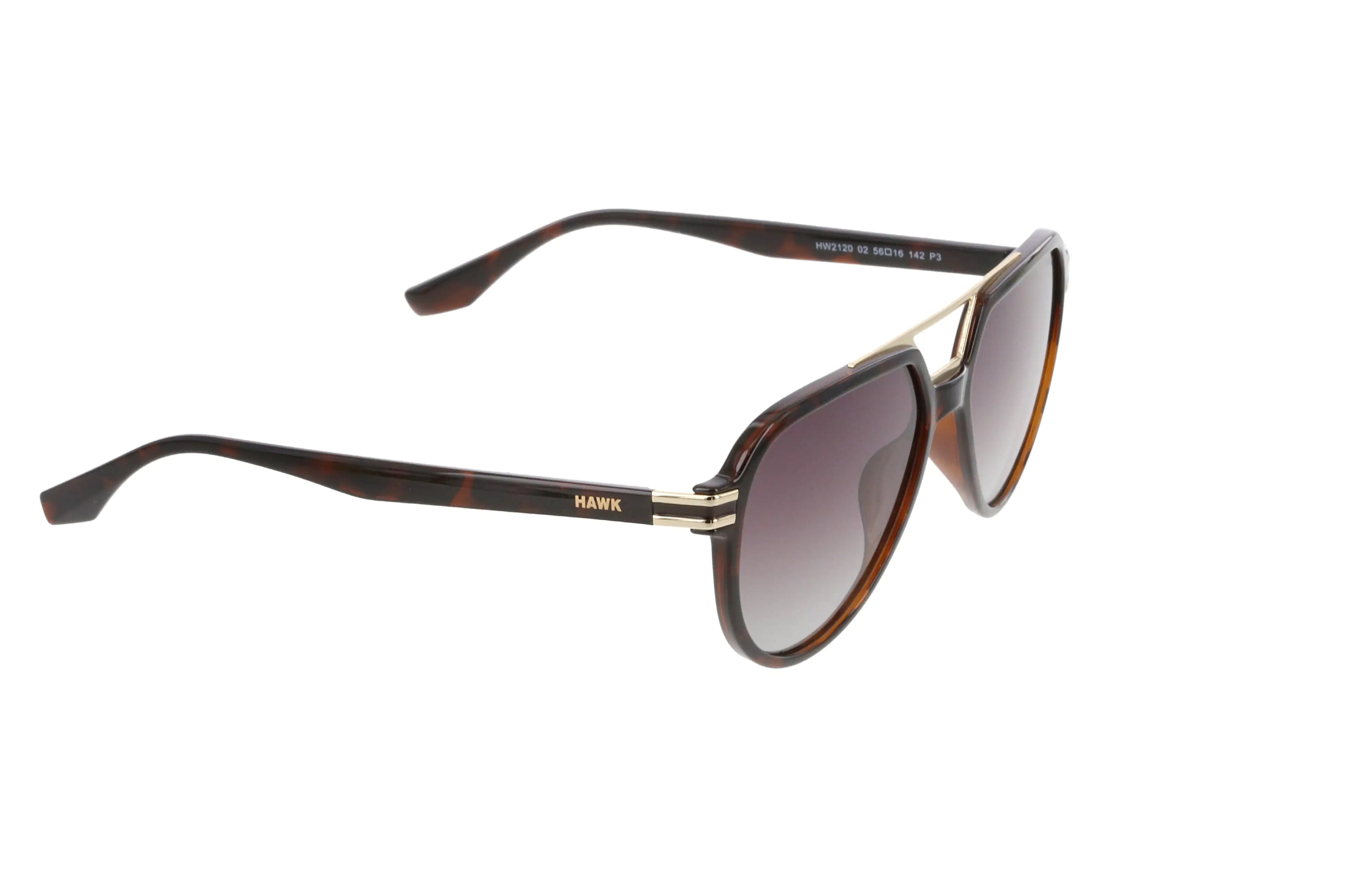 Hawk Geometric Brown Polarized Sunglasses