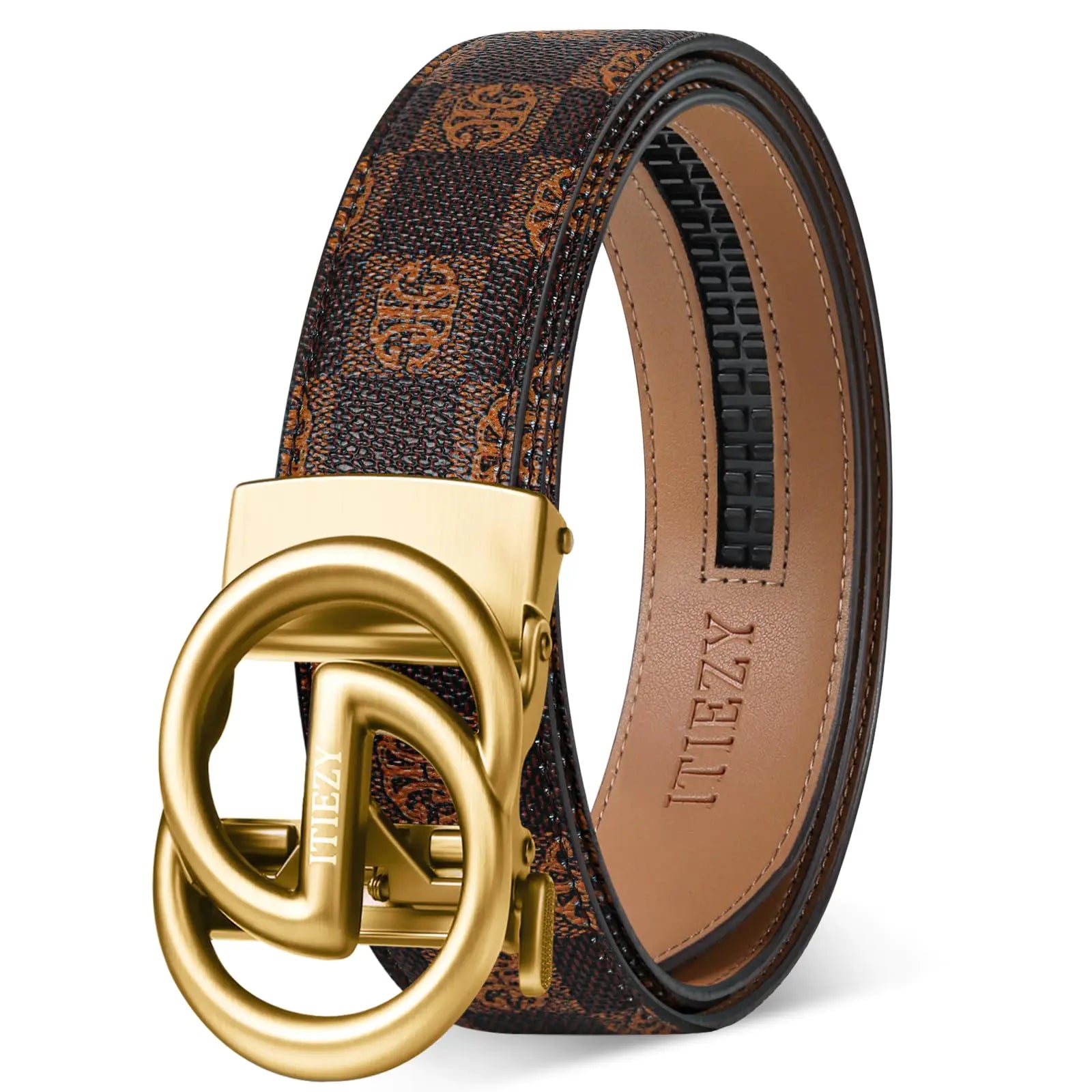 ITIEZY Fine-Tune Ratchet Leather Belt