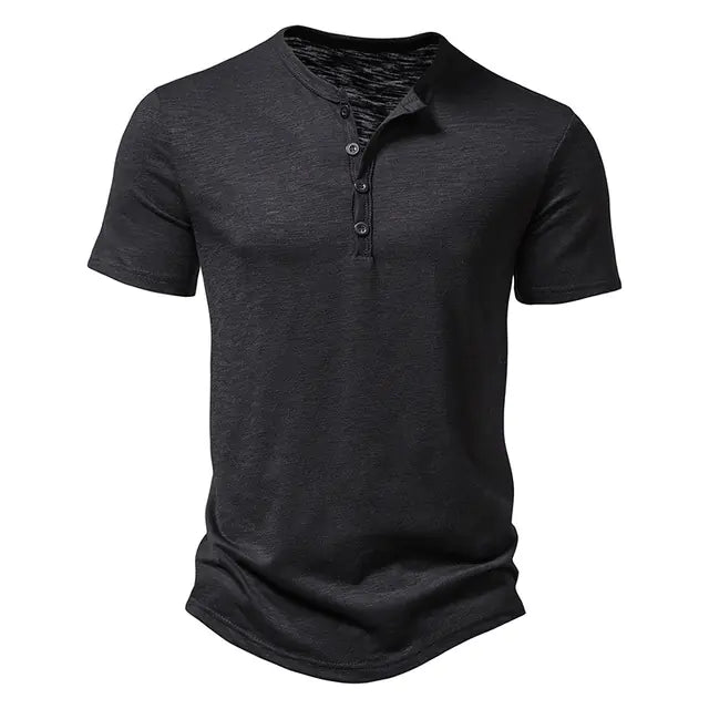 Summer Breeze Cotton Henley Polo