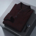 Honeycomb Polo Mink Sweater