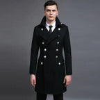 Classic Double-Breasted Woolen Coat